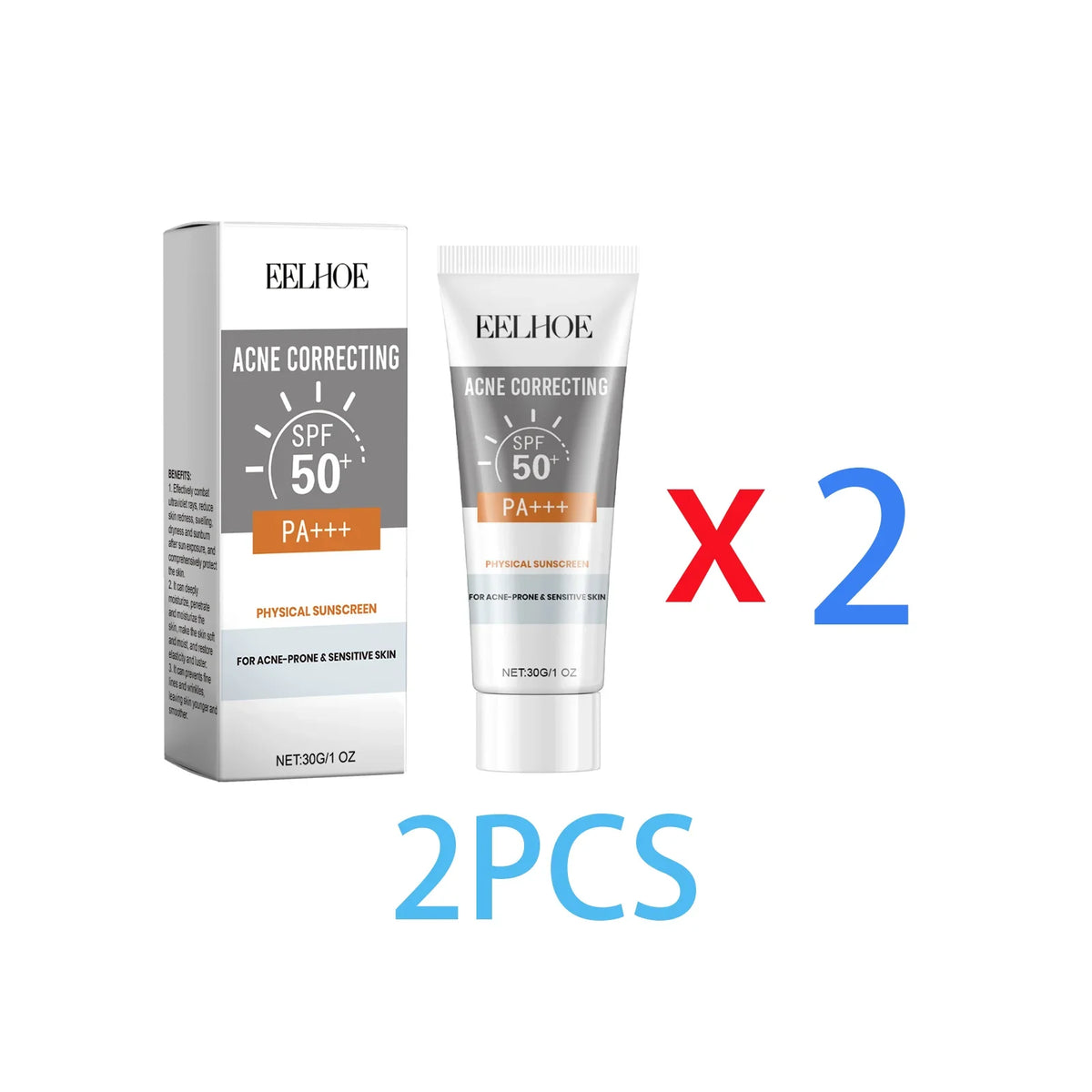 Deep Hydration Sunscreen Cream SPF 50+ UV Whitening Cream Korean Moisturizing Skin Care Tool for All Skin Type Cosmetics 30g