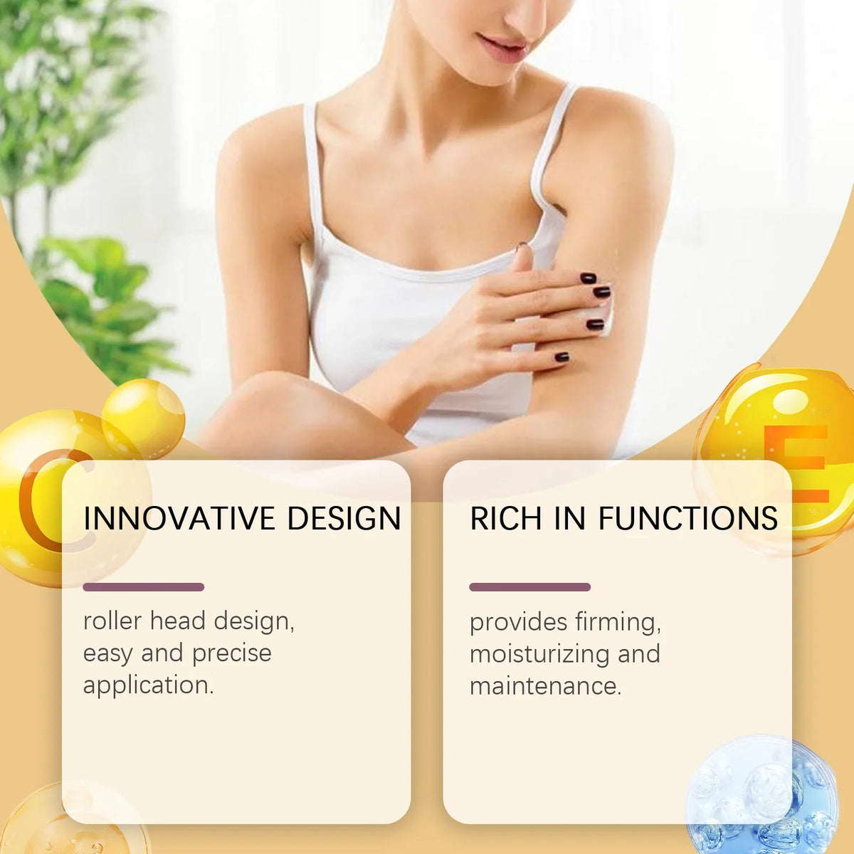 EELHOE Bee Venom Roller Cream Anti-Cellulite Body Massager Moisturizing Body Care Wrinkles Remover Firming Skin Tightening Cream