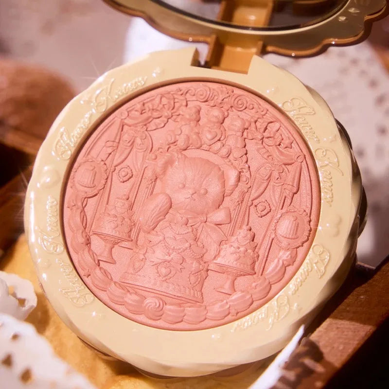 FLOWER KNOWS THE SWEETIE BEAR Blushes Silk Satin Blush Powder For Cheeks Contour Face For A Natural Matte Finish Vegan Makeup