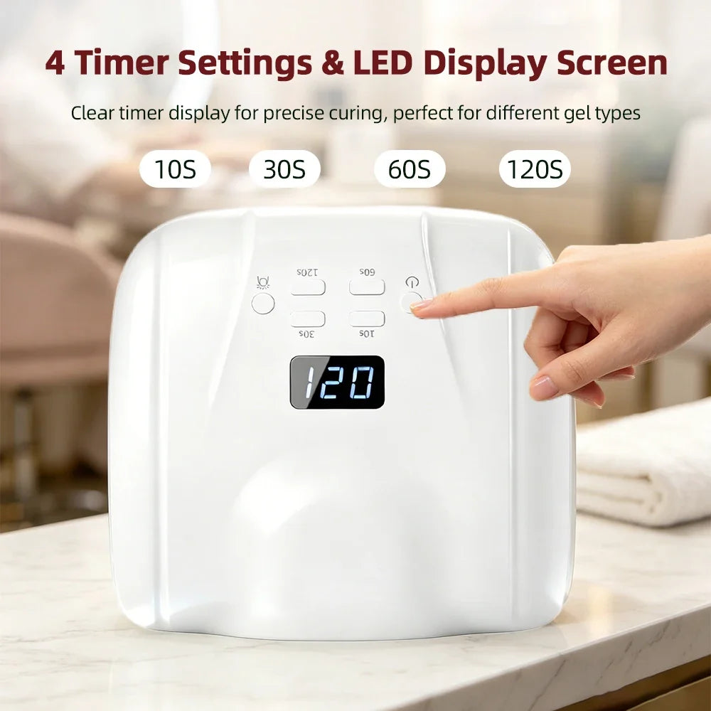 Dual Nail Lamp Single Toe Single Finger Gel Nail Curing Lamp Full Hand Fast Drying LED Light Nail Dryer Auto Sensor Dual Lamp