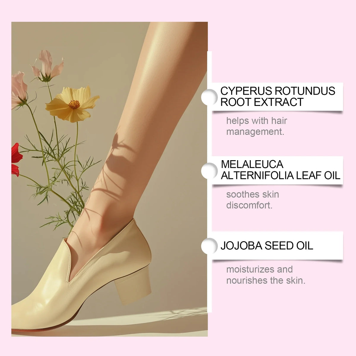 Cyperus Rotundus Oil Natural Post Hair Removal Soothing Oil Hair Reduction Care Moisturizing Soothing Body Care for Smooth Skin
