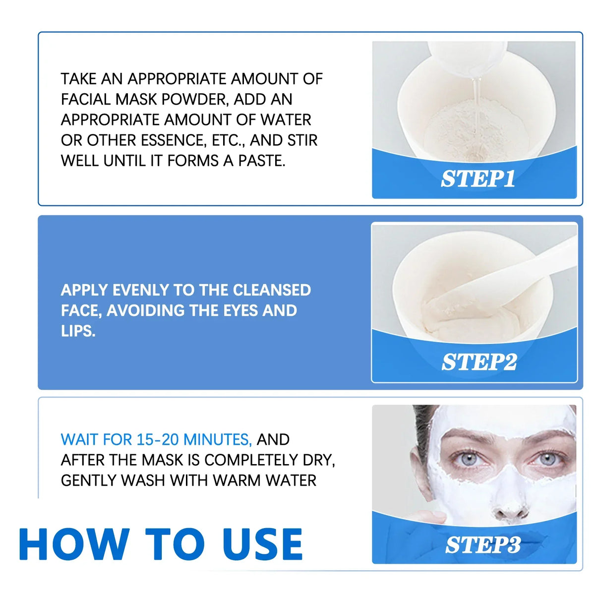 100g Hyaluronic Acid Mask Powder & Spoon Hydrating Smoothing Brighten Nourish Reduced Wrinkles Repairing Skin Barrier Face Mask