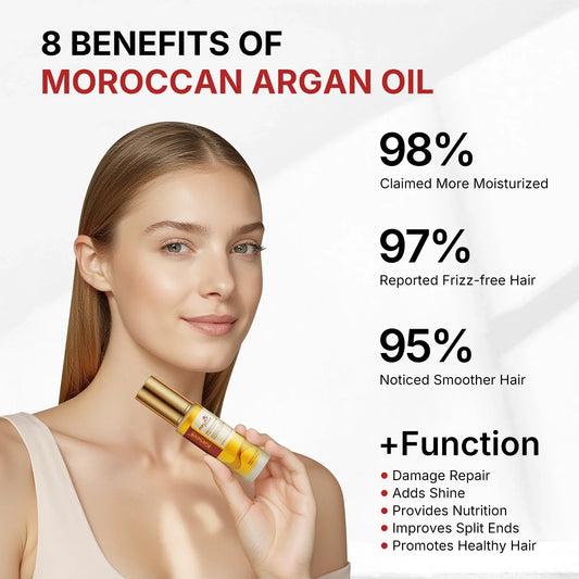 Karseell Hair Oil for Hair Healing Cold Pressed Weightless Moroccan Argan Oil Hair Serum for Nourish and Repair Damaged Hair
