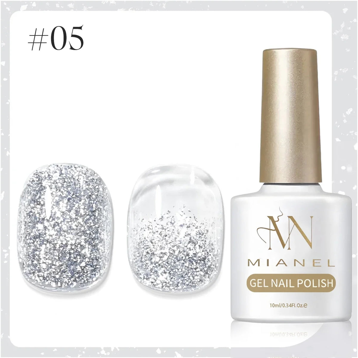 10ML 1pcs Moonlight White Strobe Glitter Gel Nail Polish Nail Supplies Hot Selling White Nails Super Flash Diamond Nail Polish