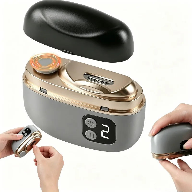2 in 1 Electric Nail Clippers Manicure Anti-Splash Nail Trimmer for Baby Finger Toe Scissors Pedicure Thick Nails Cutter Tools