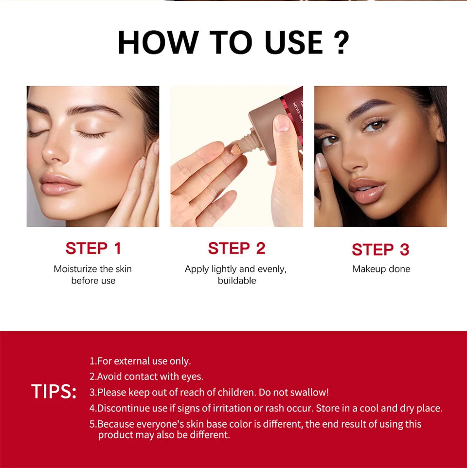 5 Colors Matte Liquid Foundation Base Sweat Resistant Smooth Cover Blemish Pores Natural Matte Finish Lightweight Face Makeup Cosmetic Base