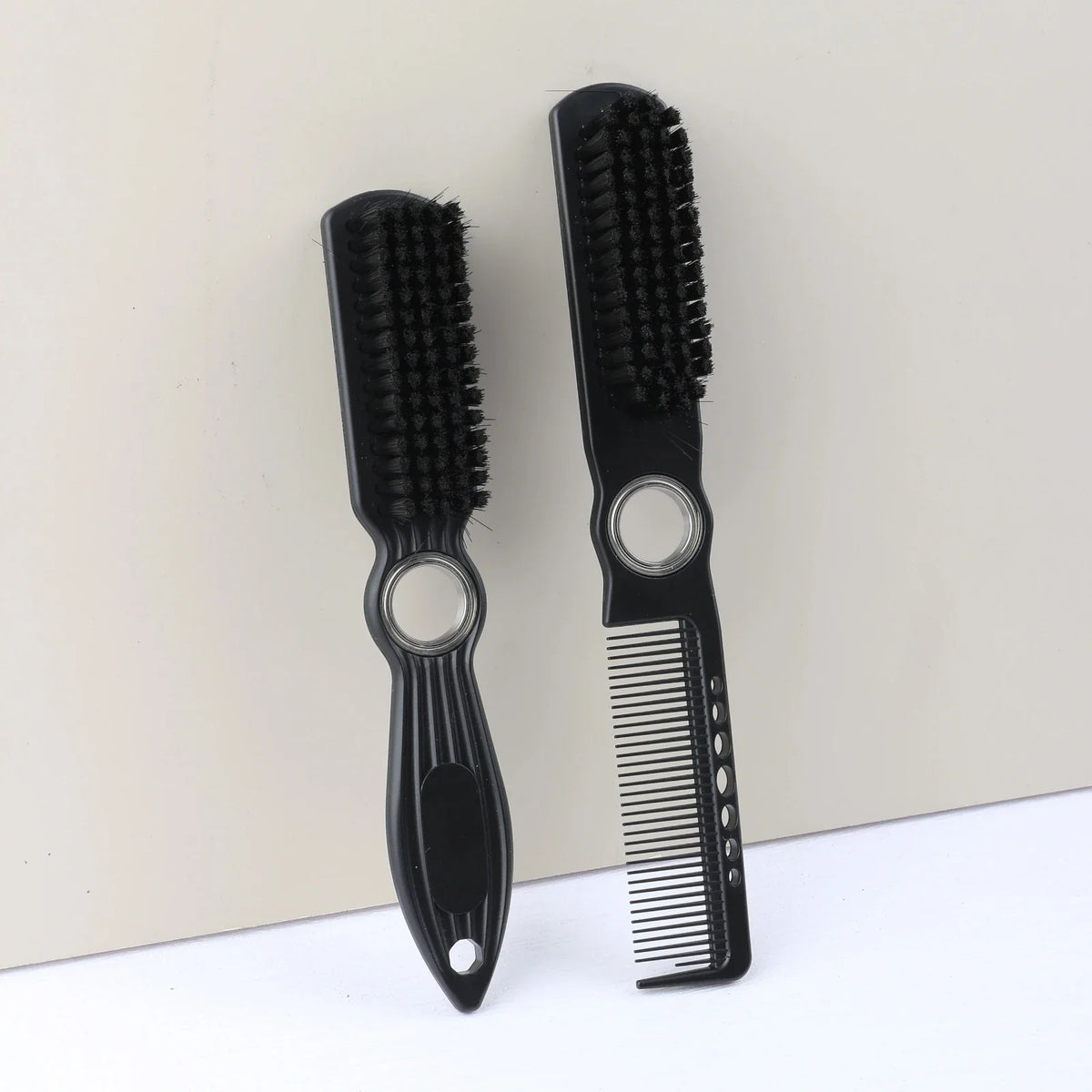 1/3PCS New Pro Spinning Barber Fade Brush Combs Dual-Sided Salon Styling Tools For Hair Removal Neck Duster Cleaning Brushes