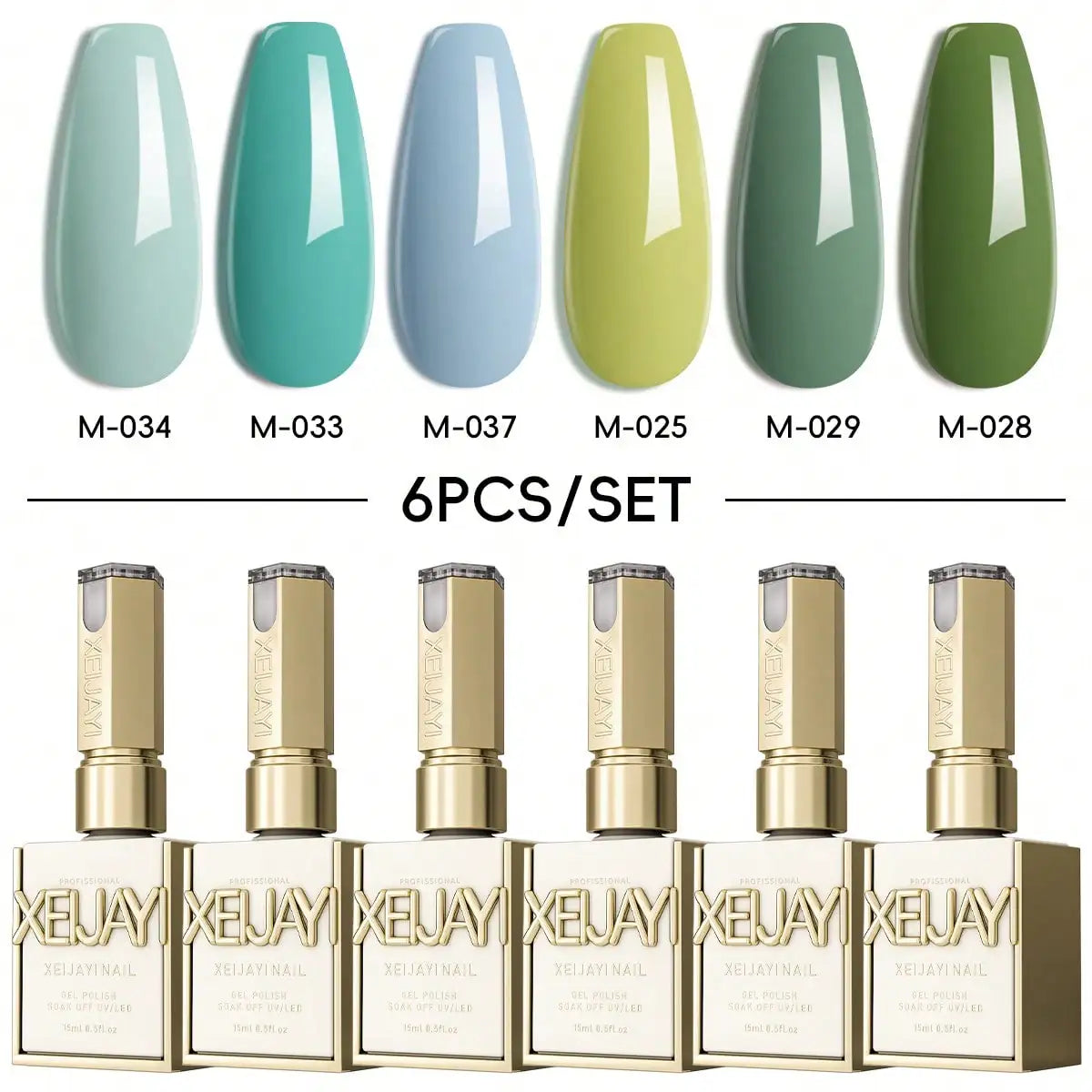 6-Color Gel Nail Polish Set, UV LED Soaking Nail Gel, Semi-Permanent, DIY Salon Quality Nail Art Gel For Spring And Summer