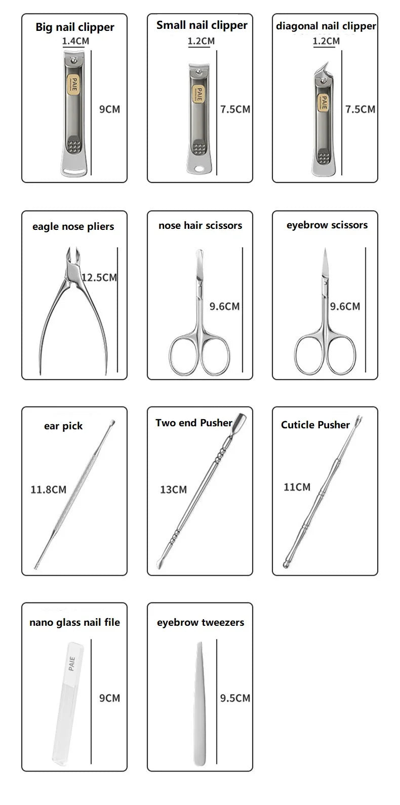 German Quality Nail Clipper Set Upscale Durable Nail Trimmer set Portable Household Nail Tool Toenail Thick Nail Cut Nippers