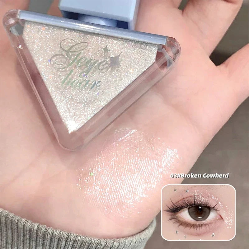 Gege Bear Glazed Eyeshadow Liquid Pearlescent Glitter Brightens Highlight Silkworm Liquid Eyeshadow