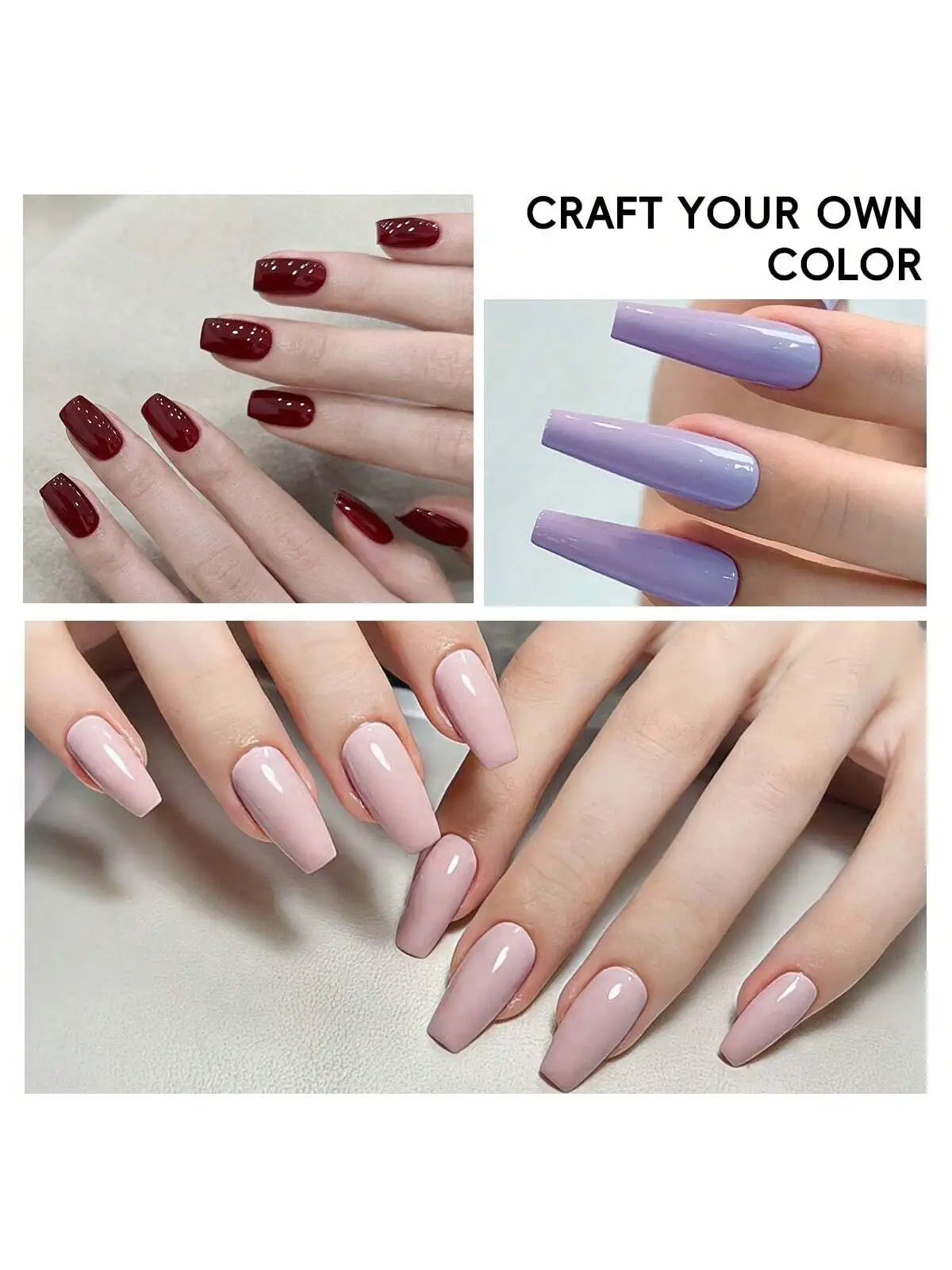 6-Color Gel Nail Polish Set, UV LED Soaking Nail Gel, Semi-Permanent, DIY Salon Quality Nail Art Gel For Spring And Summer