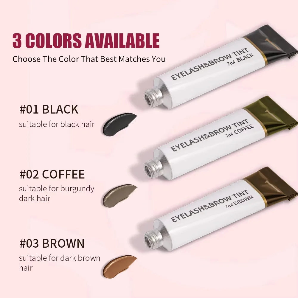 Eyebrow Eyelash Dye Tint Kit Tattoo Eyebrow Mascara Cream Lasting Eye Brow Tint Liquid Paint Brown Black Color Korea Makeup Tool