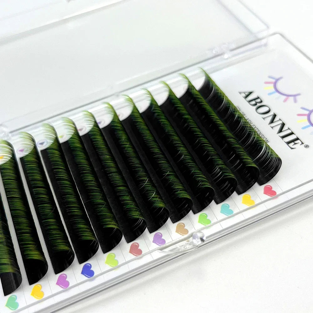 ABONNIE Burgundy Lashes Wine Red Colored Classic Eyelash Extensions Ombre Colorful Lashes