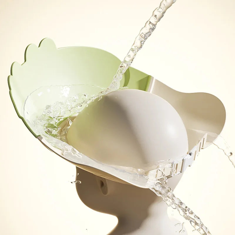 Baby Shampoo Cap Cute Cartoon Waterproof Baby Bath Hat Kids Ear Protector Adjustable Shampoo Artifact Soft Newborn Shower Cap