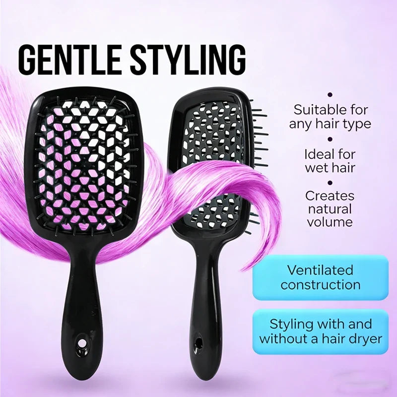 Hair Comb Anti Static Scalp Massage Brush Wet Dry Hair Detangling Styling Comb Salon Barber Brushes Demelante Hair Care Tools