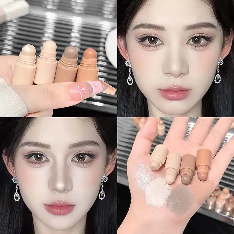 4-in-1 Multi-Color Contouring Stick Nose Shadow Contour Silky Matte Cream Easy Application for Facial Brightening Product