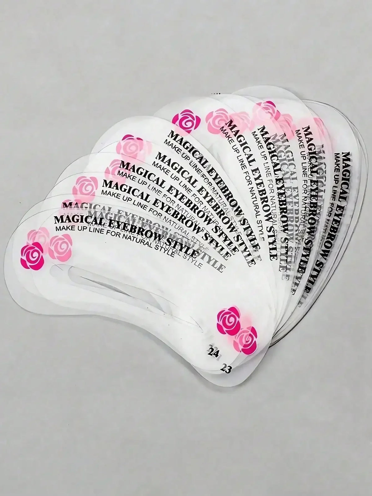 24 Styles Eyebrow Shaping Stencils - Grooming Kit for Women - Perfect for Beauty Modeling and Makeup Application