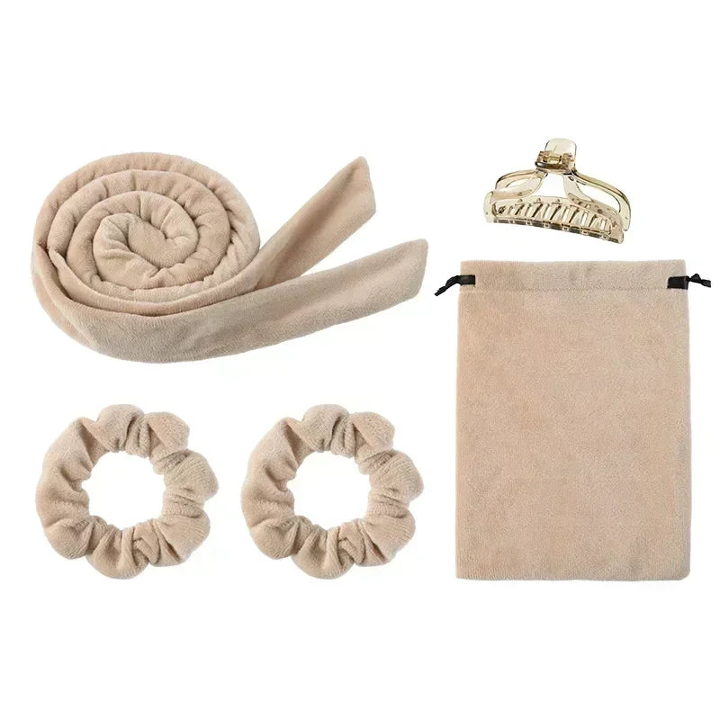 Heatless Curling Rod Headband No Heat Hair Curlers Ribbon Lazy Hair Rollers Silk Curls Sleeping Soft Headband Hair Styling Tools
