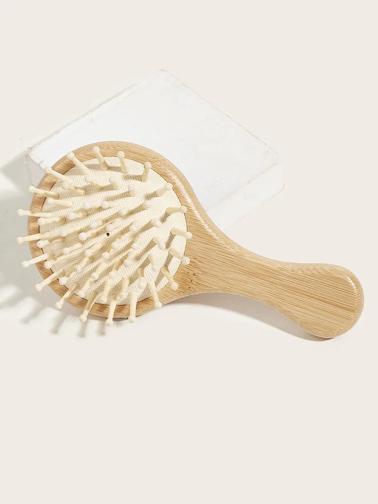 Cute Cat Hair Brush Nature Wooden Anti-Static Detangle Brush Hair Scalp Massage Comb Air Cushion Styling Tools for Child Girls