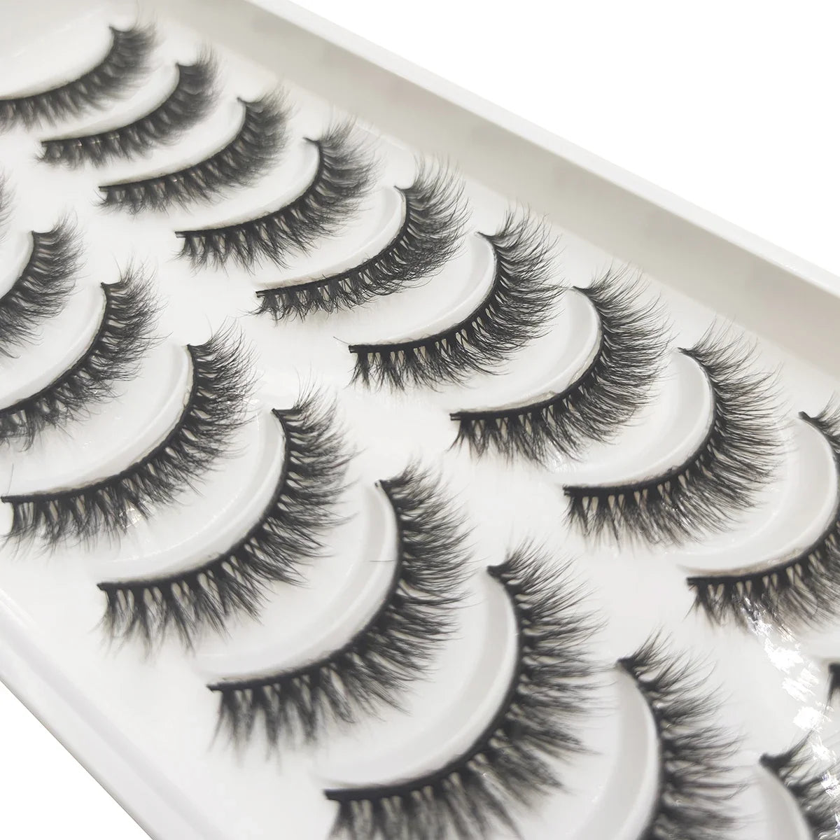 20 Style 10 Pairs Natural 3d Mink Lashes Soft False Eyelashes Cross Messy Dense Eye Lashes Extension Makeup Faux Cils Maquillaje