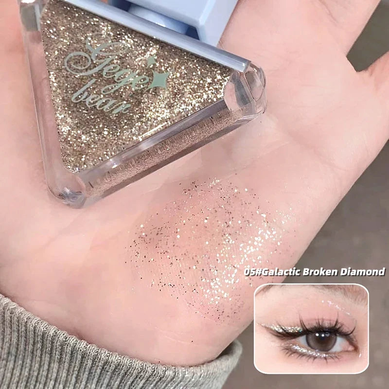 Gege Bear Glazed Eyeshadow Liquid Pearlescent Glitter Brightens Highlight Silkworm Liquid Eyeshadow