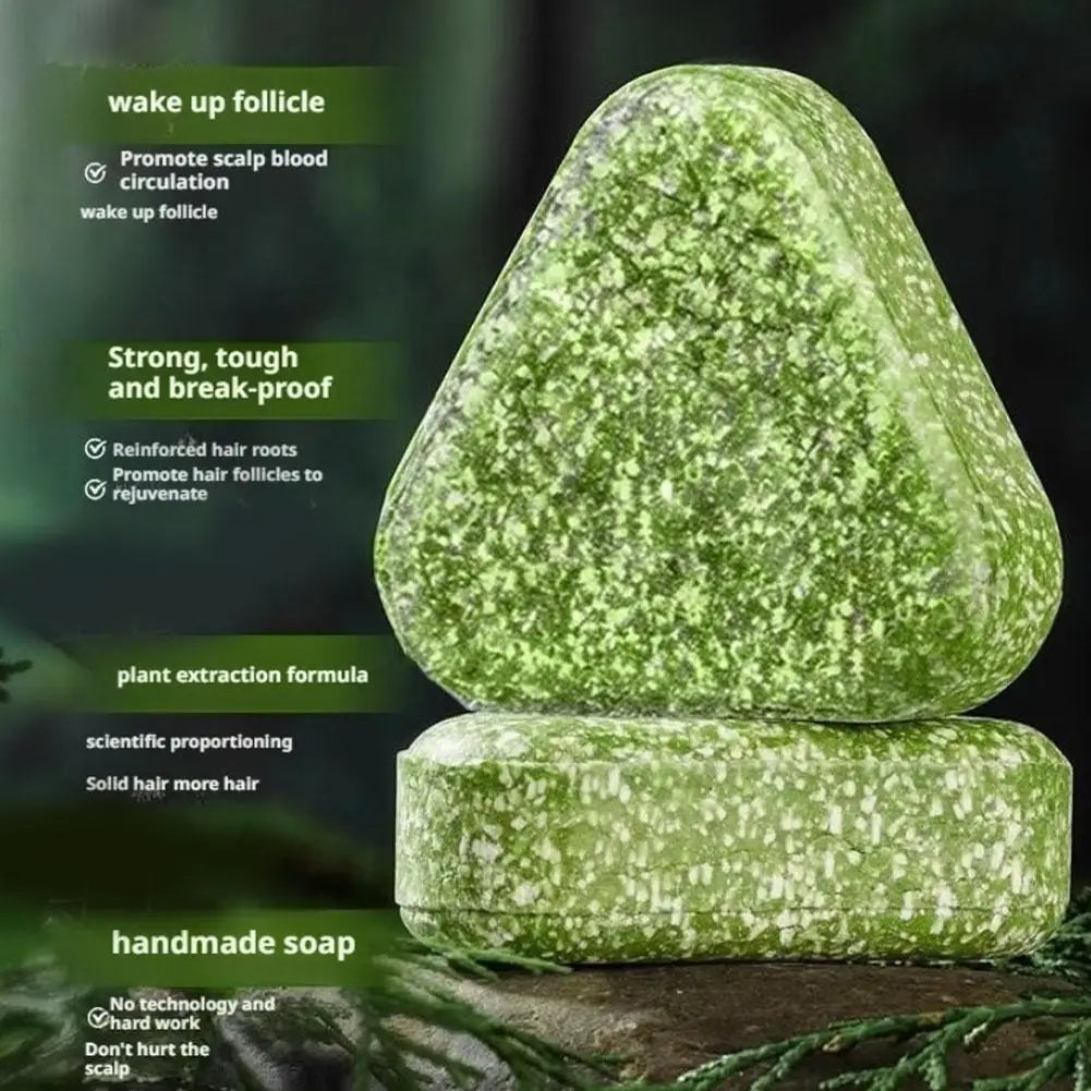 Anti-Hair Loss Shampoo Bar 120g, Herbal Usma Biotin Soap for Hair Growth, Strengthening Broken Hair, Control Oil & Dandruff