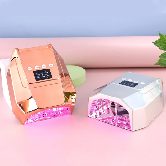 96w Gradient Gold  Pro Red Light Cordless LED Nail Lamp Rechargeable Battery UV LED Nail Lamp Cure Cordless LED Lamp Curing Gel