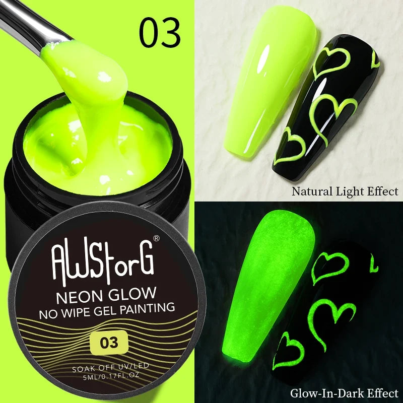 AWStorG 5ML Super Silver Metallic Gel Nail Polish Metal Effect Painting Gel Chromes Varnis Semi Permanent for Nail DIY