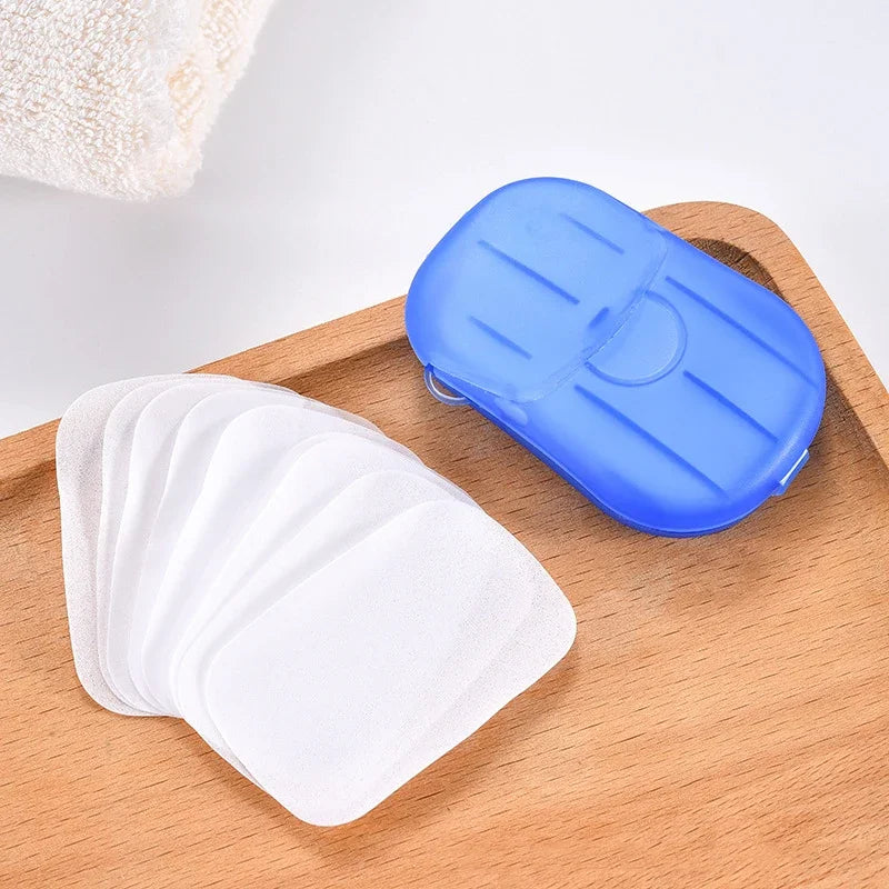 1/20/50pcs Bathroom Disposable Soap Paper Convenient Travel Soap Paper Washing Hand Bath Clean Scented Mini Paper Slice Soap