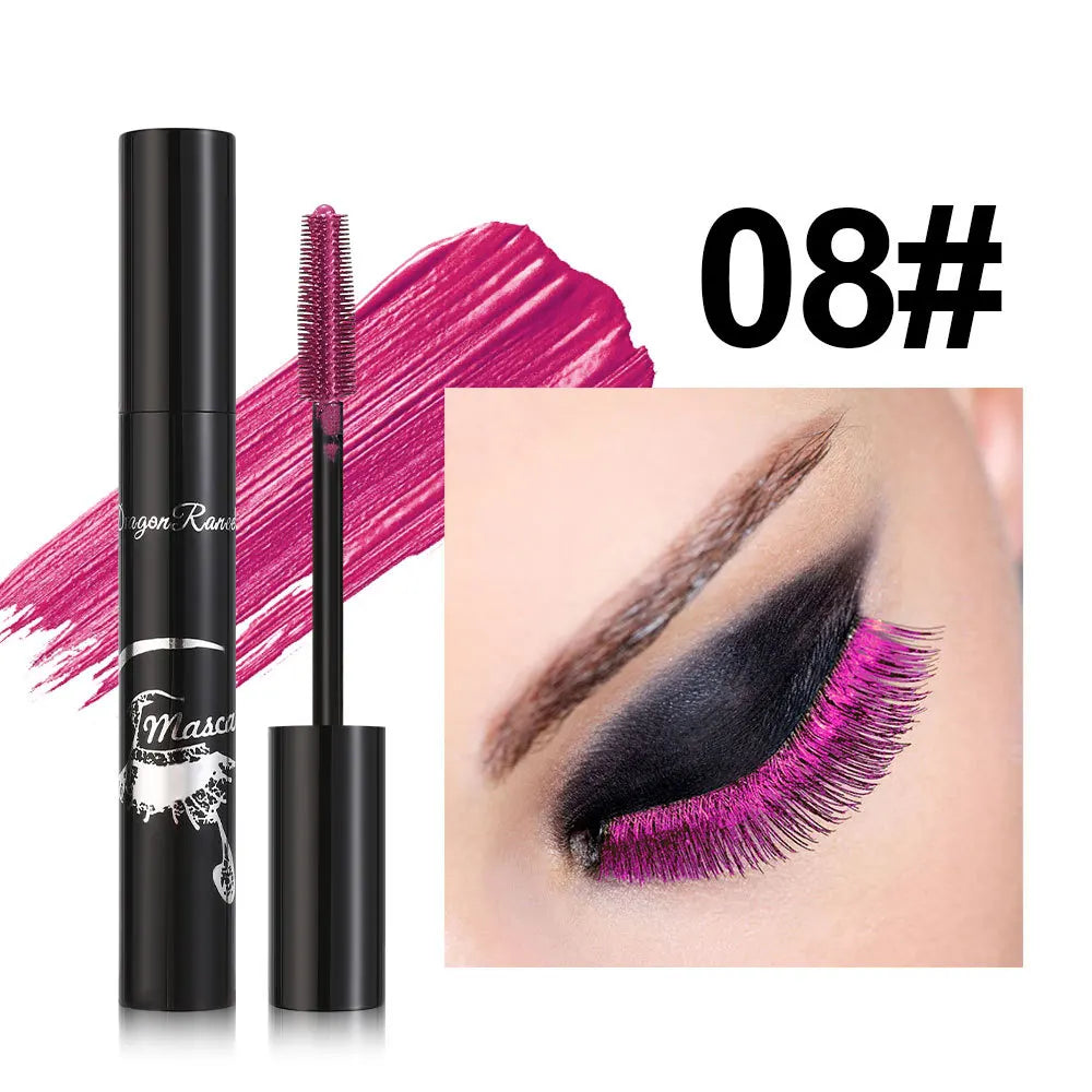 Colorful Volume Mascara Lasting Styling Waterproof Quick Dry Blue Purple Curling Lengthen Long Eyelash Silk Extension Cream