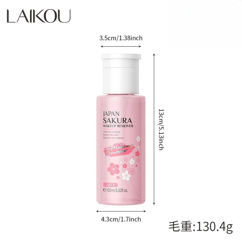 100ml Japan Sakura Makeup Remover Water Cherry Blossom Extract Deep Cleaning Face Pores Refreshing Gentle Moist Make up Remove