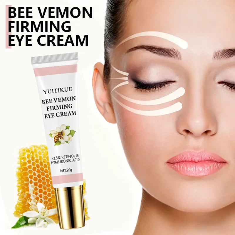 Bee Venom Firming Eye Cream 20g - with 2.5% Retinol & Hyaluronic Acid, Moisturizing & Lifting, Massage for Moist Eye Skin