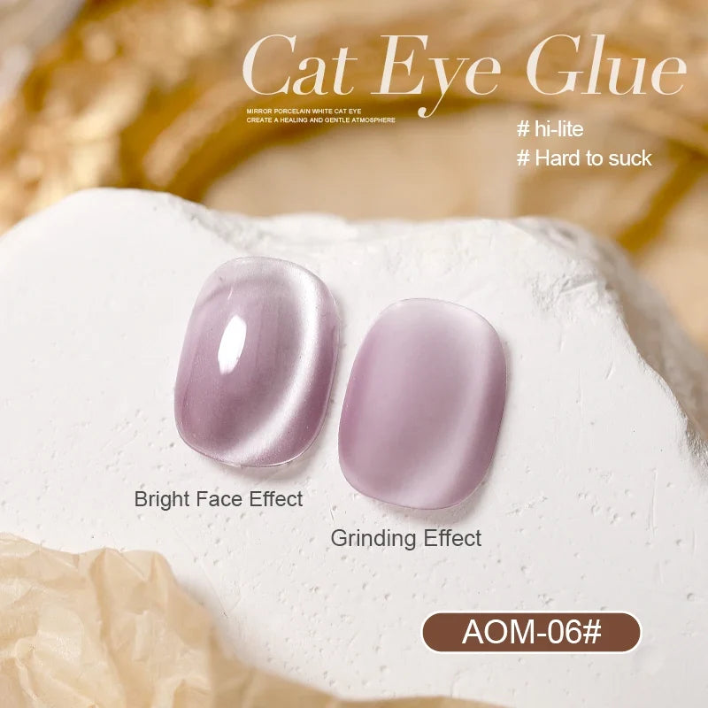 AS 15ml Mint Green Color Cat Magnetic Gel Nail Polish Sparkle Glitter Gel Varnish Semi Permanent for Summer Manicure DIY Gift