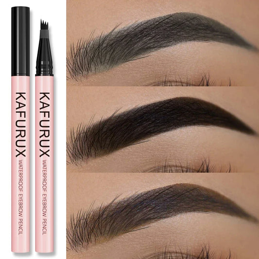 1PC 4 Point Eyebrow Pencil Pen Makeup Waterproof Liquid Eyebrow  Long Lasting Cosmetic Fine Sketch Liquid Eye Brow Tatto Pencil