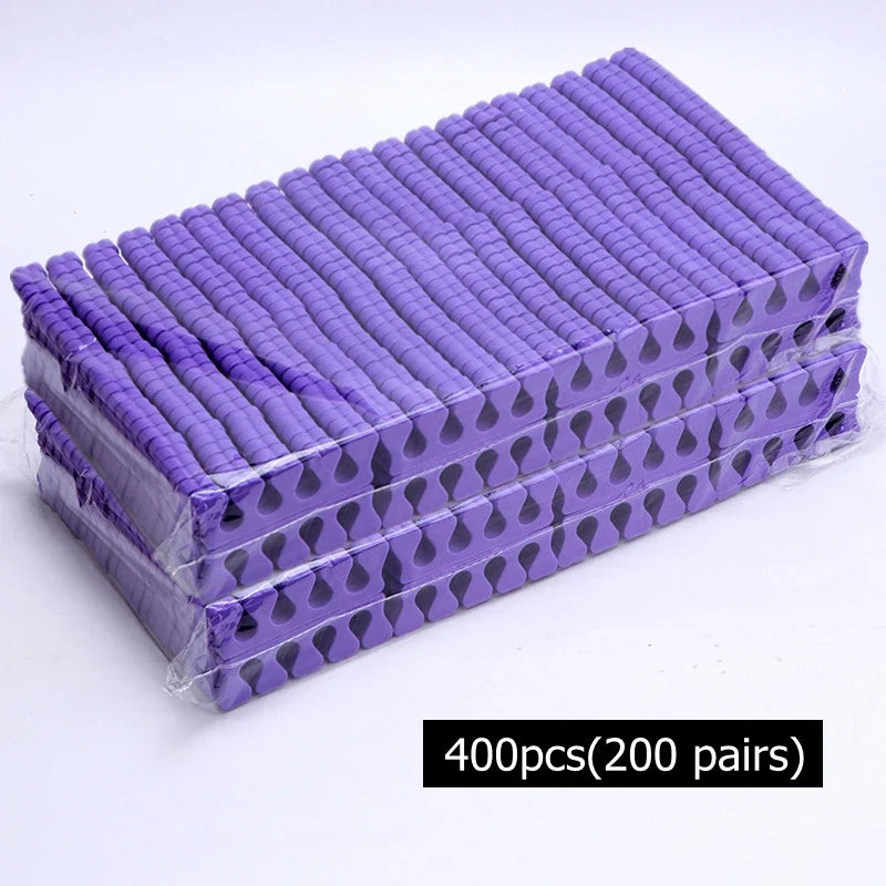 100/200/400pcs Nail Art Toes Separators Soft Sponge Fingers Foot Gel UV Polish Coating Painting Manicure Pedicure Tools Foam