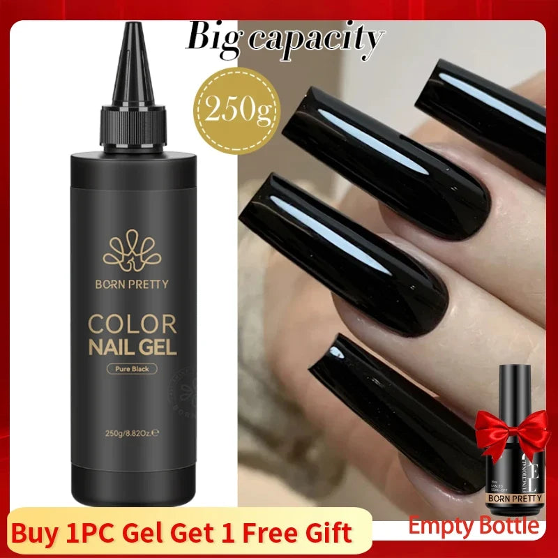 BORN PRETTY 250g Super Strong Nail Glue For False Nail Tips Press On Nails Refilled Package Base Gel Top Coat Matte Top Coat
