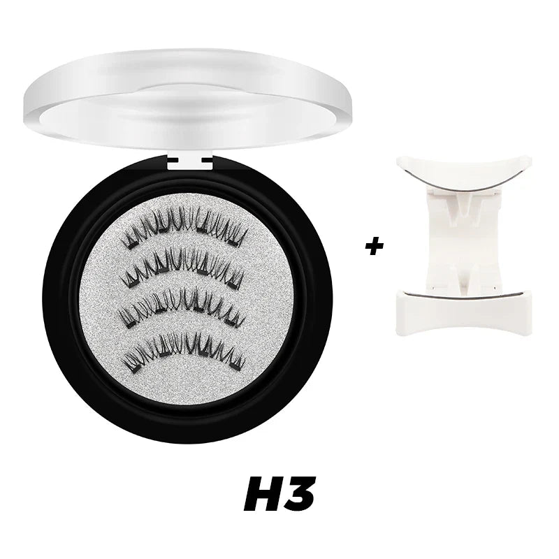 DINGSEN 1 Set Magnetic Eyelashes 3D Natural False Eyelashes Reusable Magnet Clip Set Lashes Extension Makeup Tweezers Lash Set