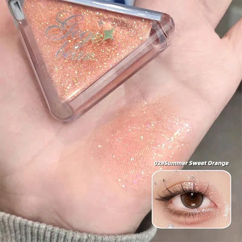 Gege Bear Glazed Eyeshadow Liquid Pearlescent Glitter Brightens Highlight Silkworm Liquid Eyeshadow