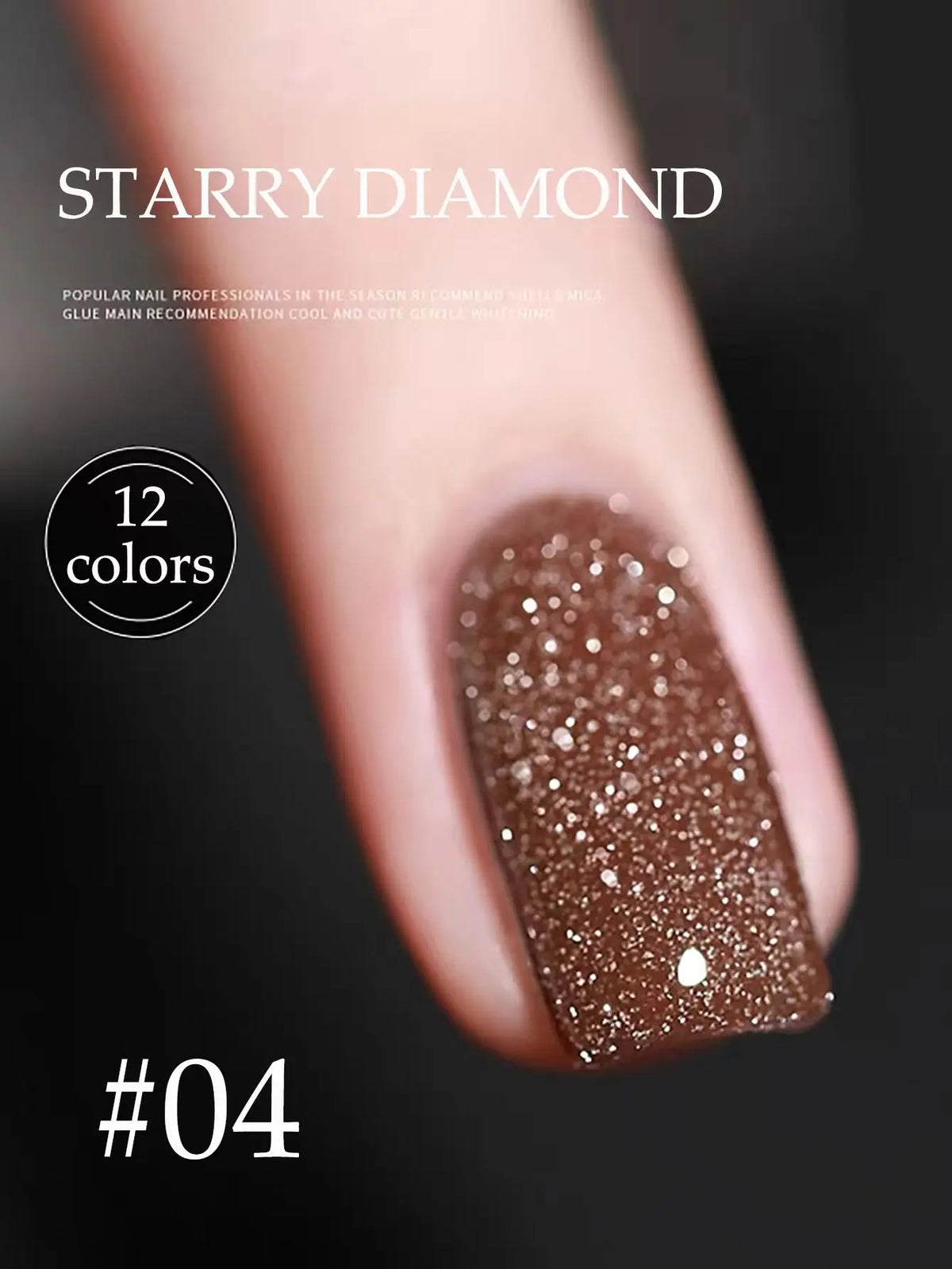 1-12pcs Wine Red Flash Crushed Strobe High Density Diamond Glitter Gel Nail Polish Black Nails Red Nails White Nails
