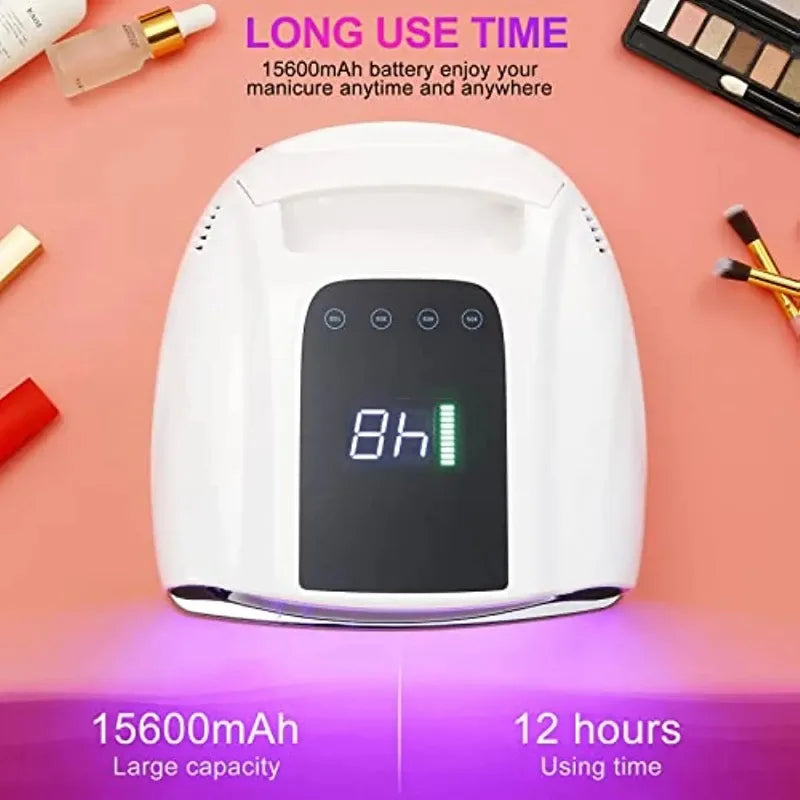 96W Rechargeable Nail Lamp Cordless Gel Polish Dryer UV Light for Nails Manicure Light Wireless Nail UV LED Lamp