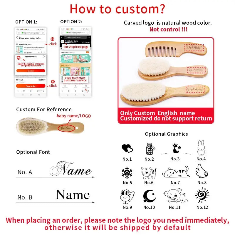 Custom Boar Bristle Hair Brush Women Hair Anti-Static Scalp Massage Comb Wood Hair Brush for Curly Thick Long Hair Detangler