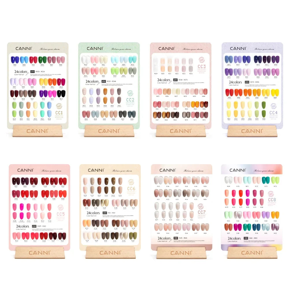 CC8 New Kit CANNI 9ML Nail Gel Polish HEMA/TPO FREE 30pcs Color Gel Pigment Professional Long Wear Top Coat Gel Varnish Set