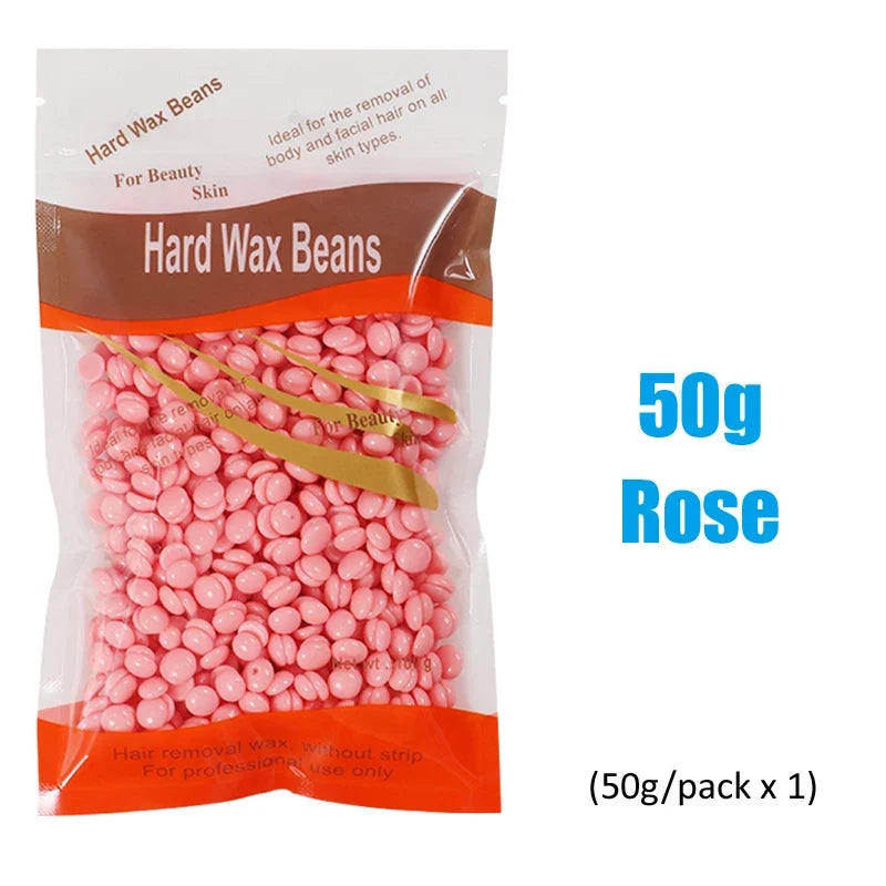 500g/200g/50g Hard Wax Beans For Body Hair Removal Versatile Painless Wax Warmer Waxing Beans for Wax Heater Machine Unisex