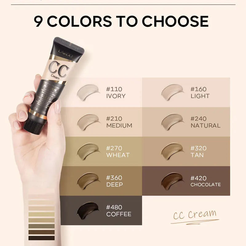 CC Cream Foundations Cover Blemishes Tinted Moisturiser Face Women Color Correcting Cream Tinted Moisturiser Hydrating