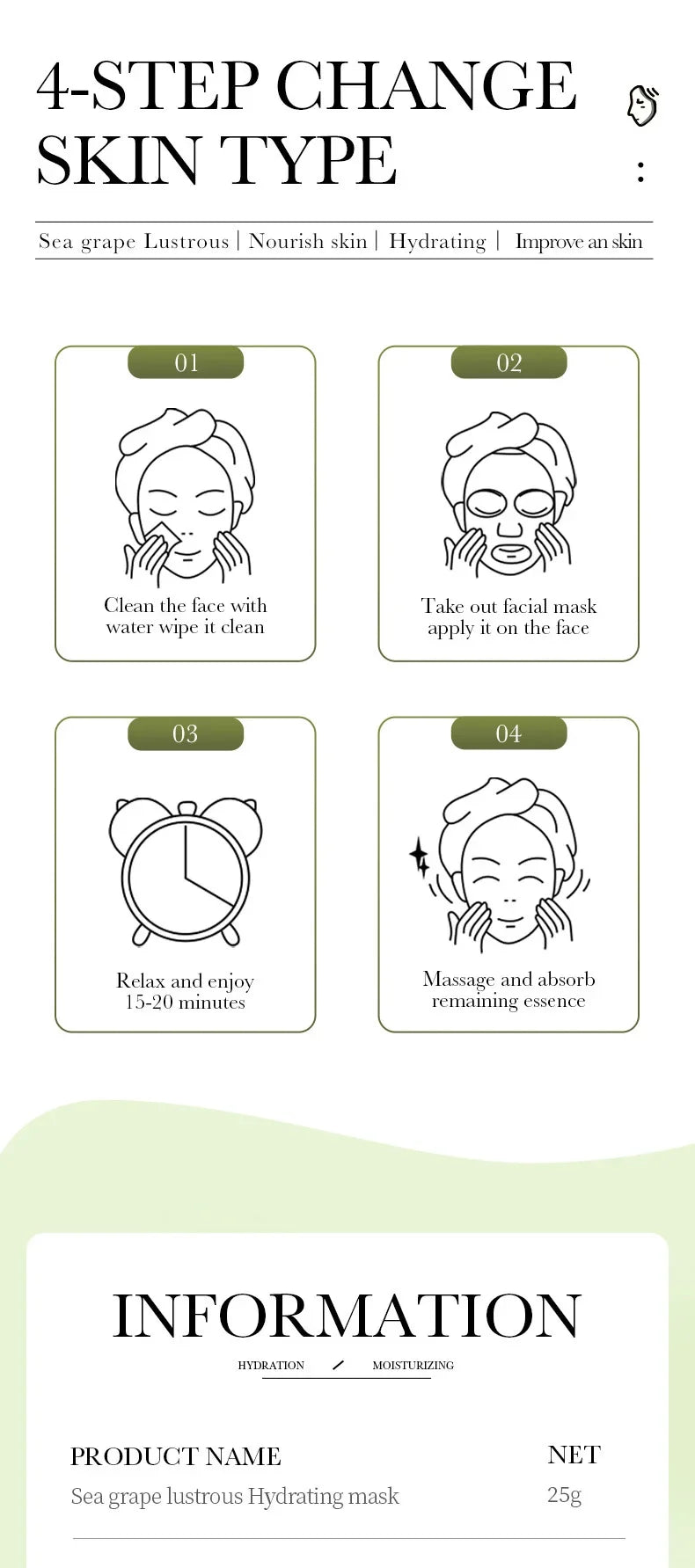 6/12pcs BIOAQUA Caviar Grape White Truffle Face Mask Anti Wrinkle skincare Moisturizing Hydrating Facial Masks Skin Care