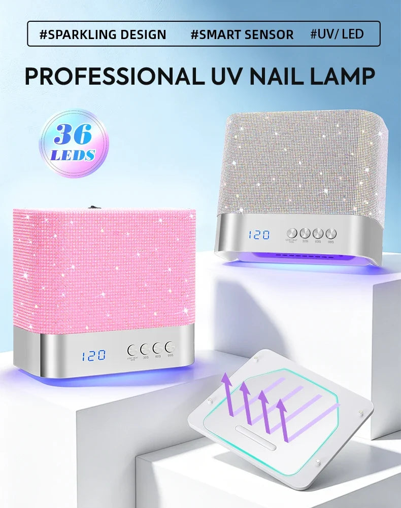 DianaBeauty UV Nail Lamp Portable Nail Dryer with 4 Timer Settings Professional Manicure Lamp with Smart Sensor UV Light Dryer