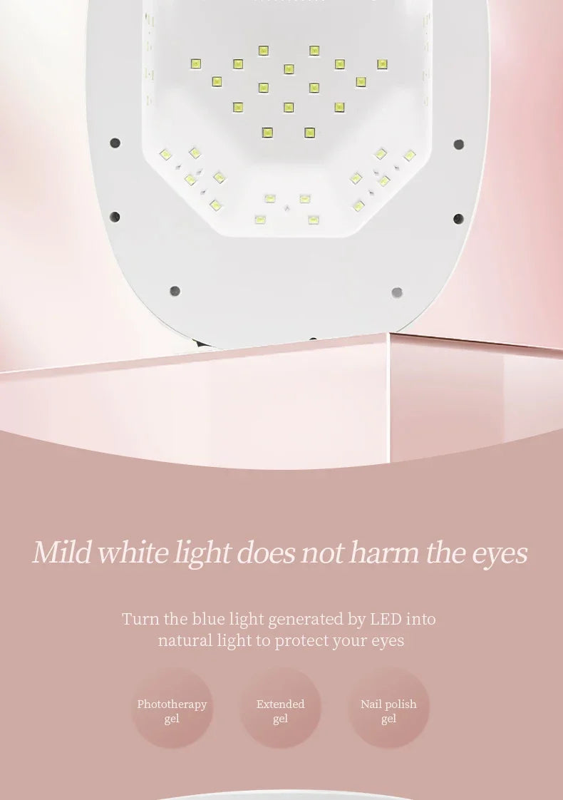 96W Magnetic Removable Bottom Nail Lamp Wireless Gel Polish Dryer Manicure Machine UV LED Light for Nail Portable Nail Lamp