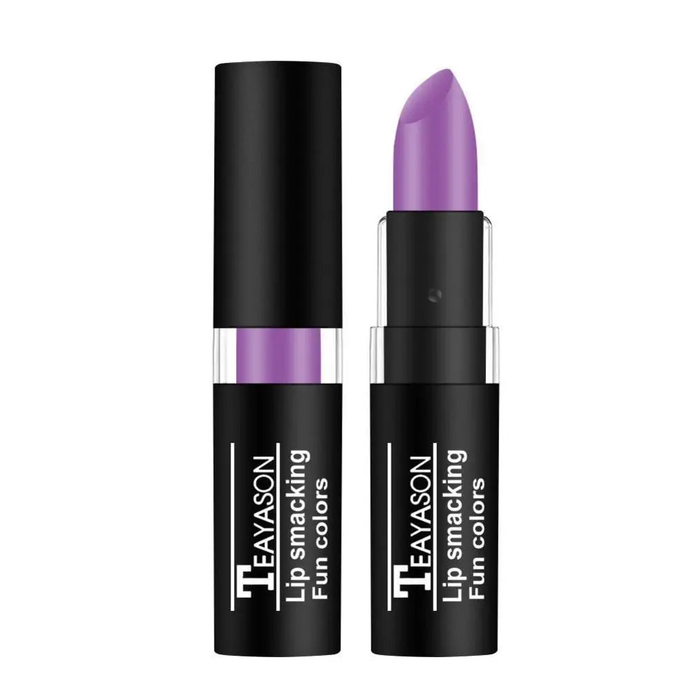 Hot Sale Waterproof Velvet Matte Black White Lipstick Lasting Pigment Green Purple Lipstick Christmas Halloween Party Lip Makeup