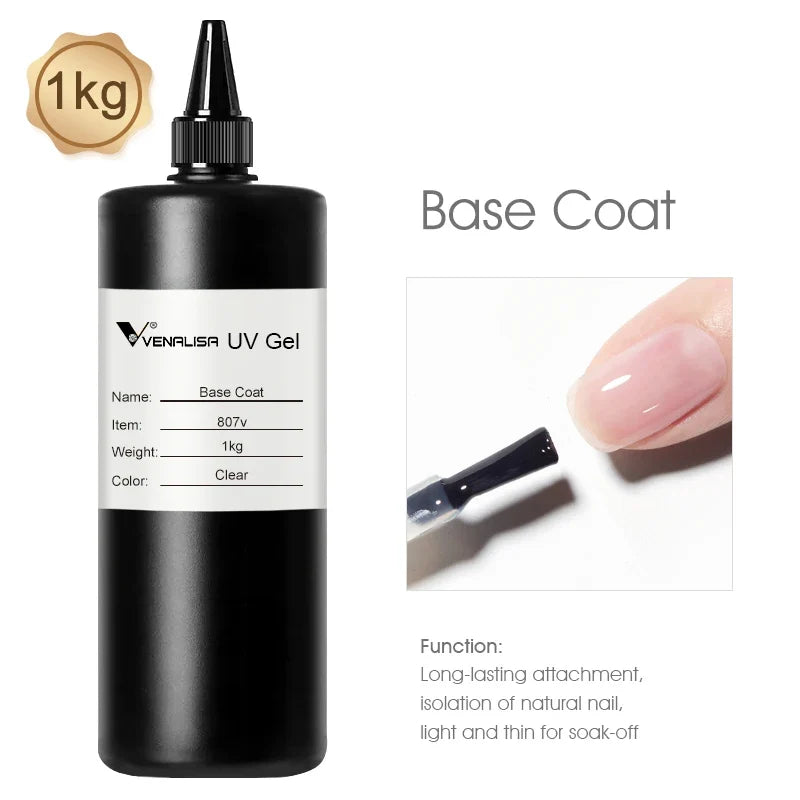 #1004 Nude PinkJelly 1kg Big Volume VENALISA Wholesale Super Quality Soak Off UVLED Semi Permanent Pastel Varnish Nail Salon Use