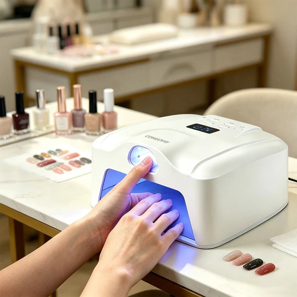 Dual Port Nail Lamp Nail Dryer UV Light 78 LEDs Single Toe Single Finger Full Hand Fast Gel Drying Light Auto Sensor Nail Art